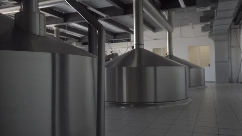 Brewery tanks Stock Footage 106596592