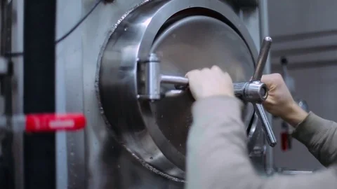 Brewery, view of the interior of the brewery in the restaurant. Stock Footage