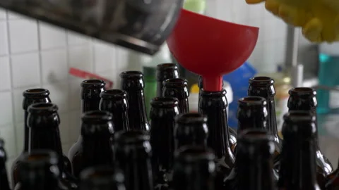 Brewing beer at home close-up Stock Footage 131167470