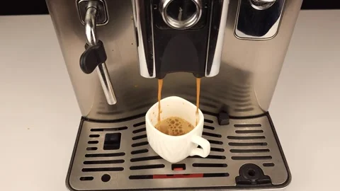 Brewing Coffee In A Coffee Machine Stock Footage 297081421