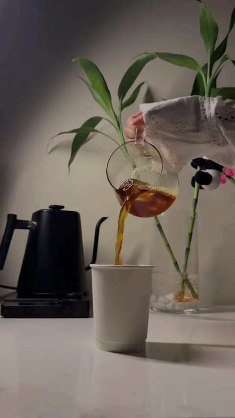 Brewing coffee drinks Stock Footage 316589156