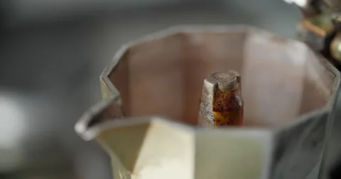 Brewing coffee moka pot Stock Footage 317621017