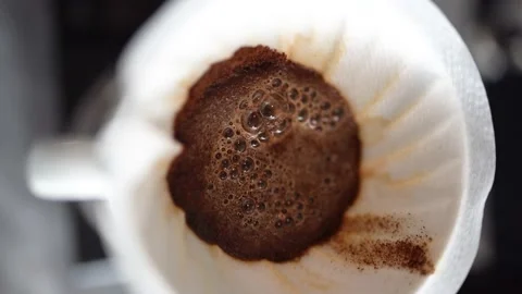 Brewing Coffee With The V60 Method Stock Footage 181184392