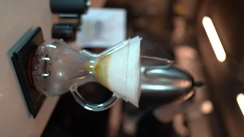 Brewing Coffee With The V60 Method Video Stock Footage 252628211
