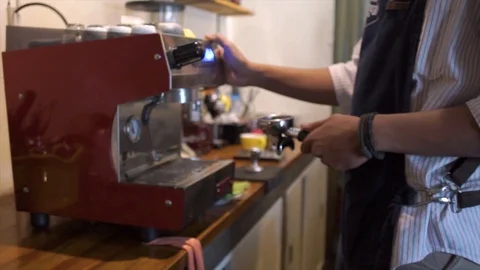 Brewing a cup of coffee Stock Footage 97128387