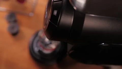 Brewing cup of espresso coffee in coffee machine Stock Footage 149704962