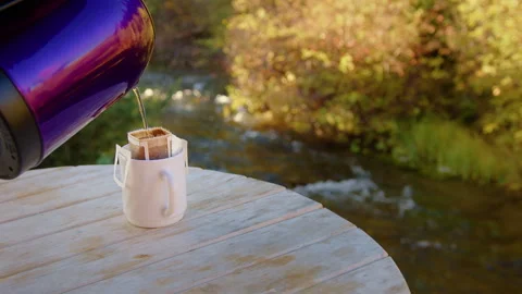 Brewing a drip coffee Stock Footage 288438038