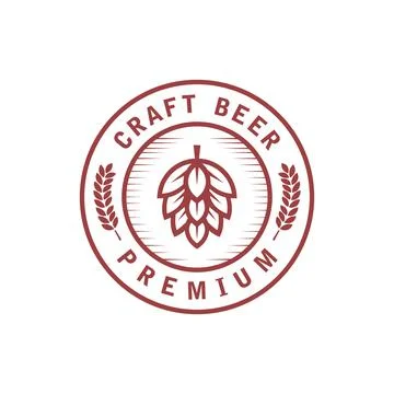 Brewing emblem logo Premium Vector Stock Illustration