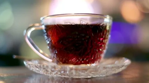 Brewing hot black tea Video stock 60603551