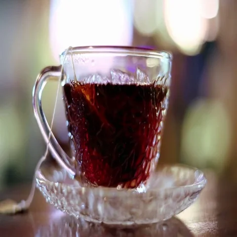 Brewing hot black tea Stock Footage 69529148