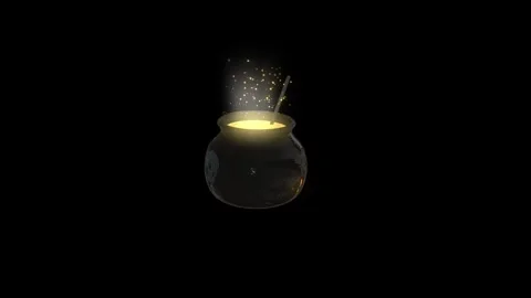 Brewing Potion in Cauldron with Magical Effects. Stock Footage 318466481