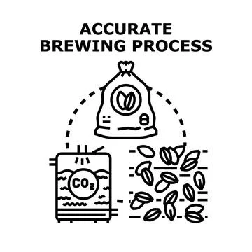 Brewing process ingredients and beer production accuracy Stock Illustration