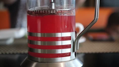 Brewing Raspberry Tea Stock Footage 281869233