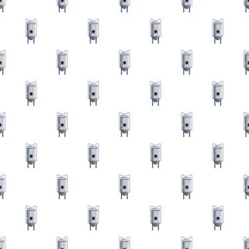 Brewing tanks repetitive seamless pattern background illustration Stock Illustration