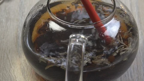 Brewing Tea Stock Footage 97439650