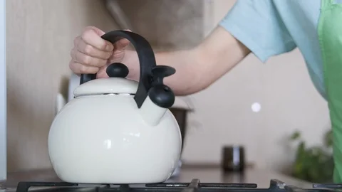 Brewing tea. Hot kettle. Video stock 107546475