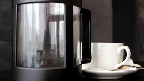 Brewing tea in a teapot. Stock Footage 96571948