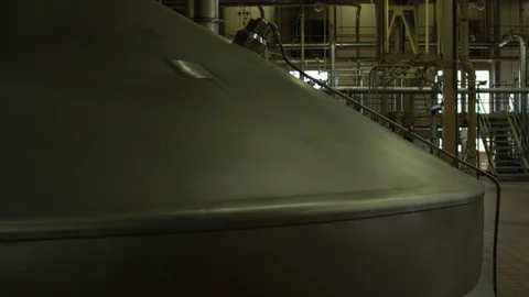 Brewing Vessel Inside Brewhouse 3 Stock Footage 116592033