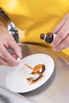 Brewmaster monitors the process Stock Photos