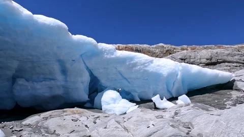 Brewster Glacier: Stunning Ice Formations, Ice caves and Turquoise Meltwate.. Stock Footage 287958736