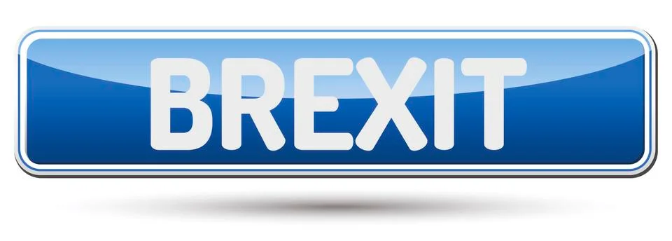 BREXIT - Abstract beautiful button with text. Stockillustratie