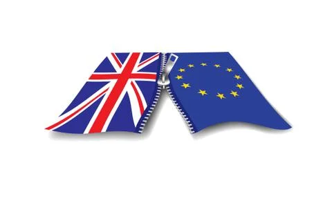 Brexit agreements between UK and EU Stock Illustration
