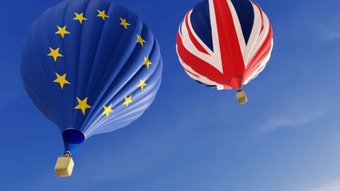 Brexit Balloons Stock Footage 105694038
