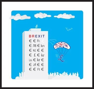 Brexit - Base Jump Illustrazione stock