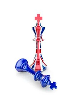 Brexit chess kings Stock-Illustration