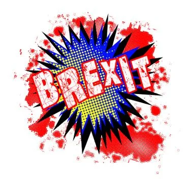 Brexit Comic Exclamation Illustrazione stock