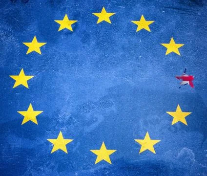 Brexit concept. Collapese of EU Stock Photos