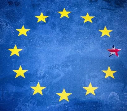 Brexit concept. Collapese of EU Stock Photos