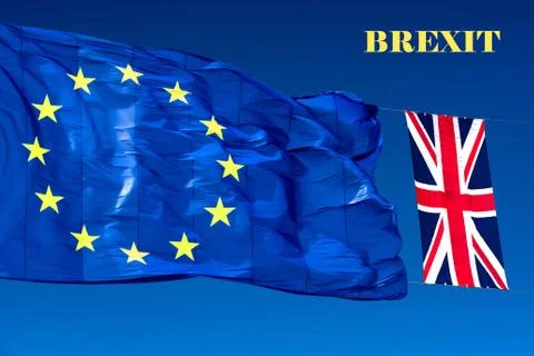 Brexit concept with flags Stock-Fotos