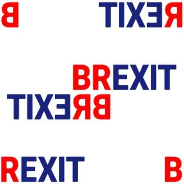 Brexit Concept Sign Text Isolated. United Kingdom Exit From Europe relative i Stock Illustration