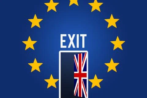 Brexit EU Door Stock Illustration
