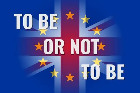 Brexit eu uk mixed flags Stock Illustration