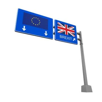 Brexit Highway Sign Stock Illustration