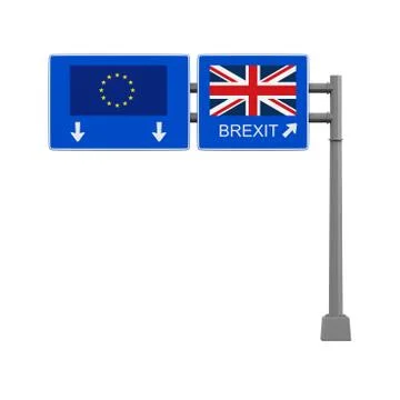 Brexit Highway Sign Stock Illustration