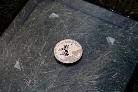Brexit physical coin Stock Photos