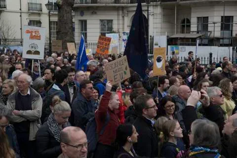 Brexit protest stock Foto stock