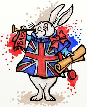 Brexit Rabbit Herald Stock-Illustration