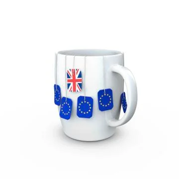 Brexit tea mug 스톡 일러스트