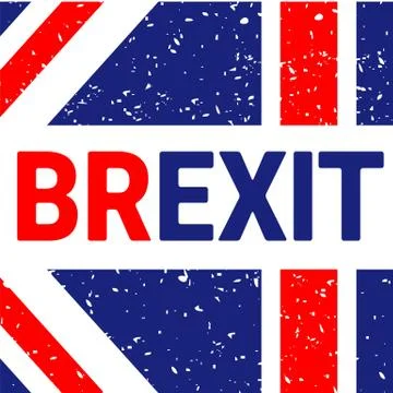 Brexit Text Isolated. Referendum theme art sign on white Stock Illustration