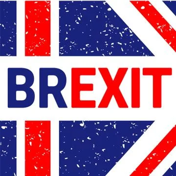 Brexit Text Isolated. Referendum theme art sign on white Stock Illustration