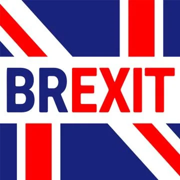 Brexit Text Isolated. Referendum theme art sign on white Stock Illustration