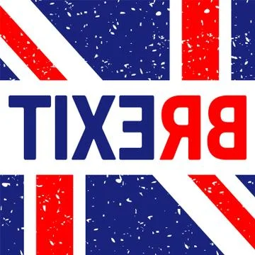 Brexit Text Isolated. Referendum theme art sign on white Stock Illustration