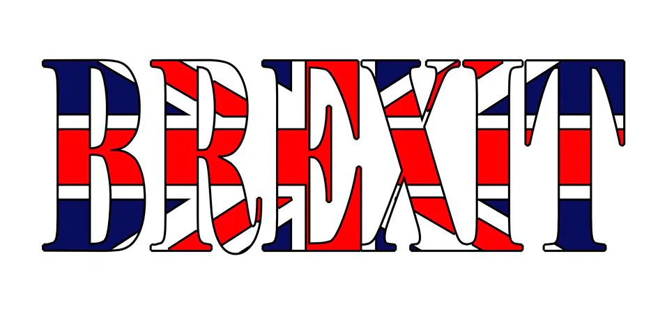 Brexit text uk flag vector symbol icon design. Beautiful illustration isola.. Stock Illustration