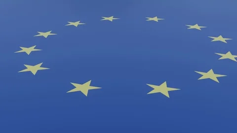 Brexit uk dices falling down on eu flag Stock Footage 107813767