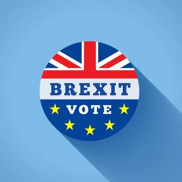 Brexit vector illustration Brexit vector illustration with flags UK and EU... Foto stock