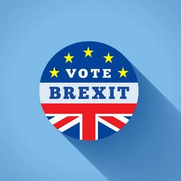 Brexit vector illustration Brexit vector illustration with flags UK and EU... Foto stock